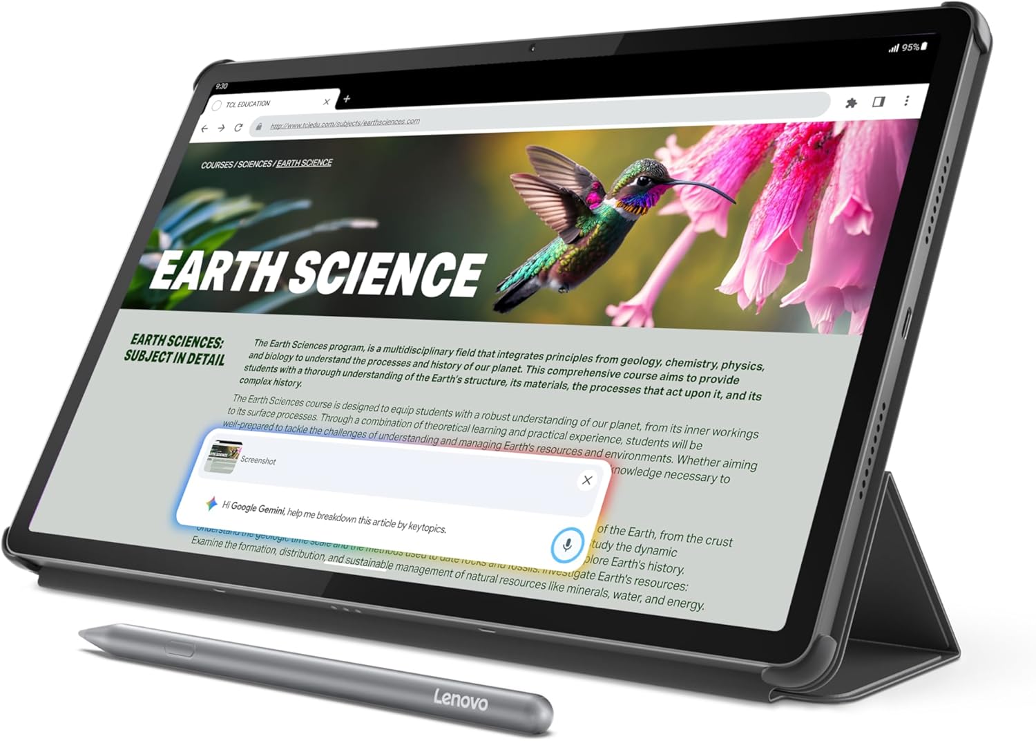 Lenovo Idea Tab Pro with Google Gemini - Student Tablet - 12.7” 3K LCD Display - 8 GB Memory - 128 GB Storage