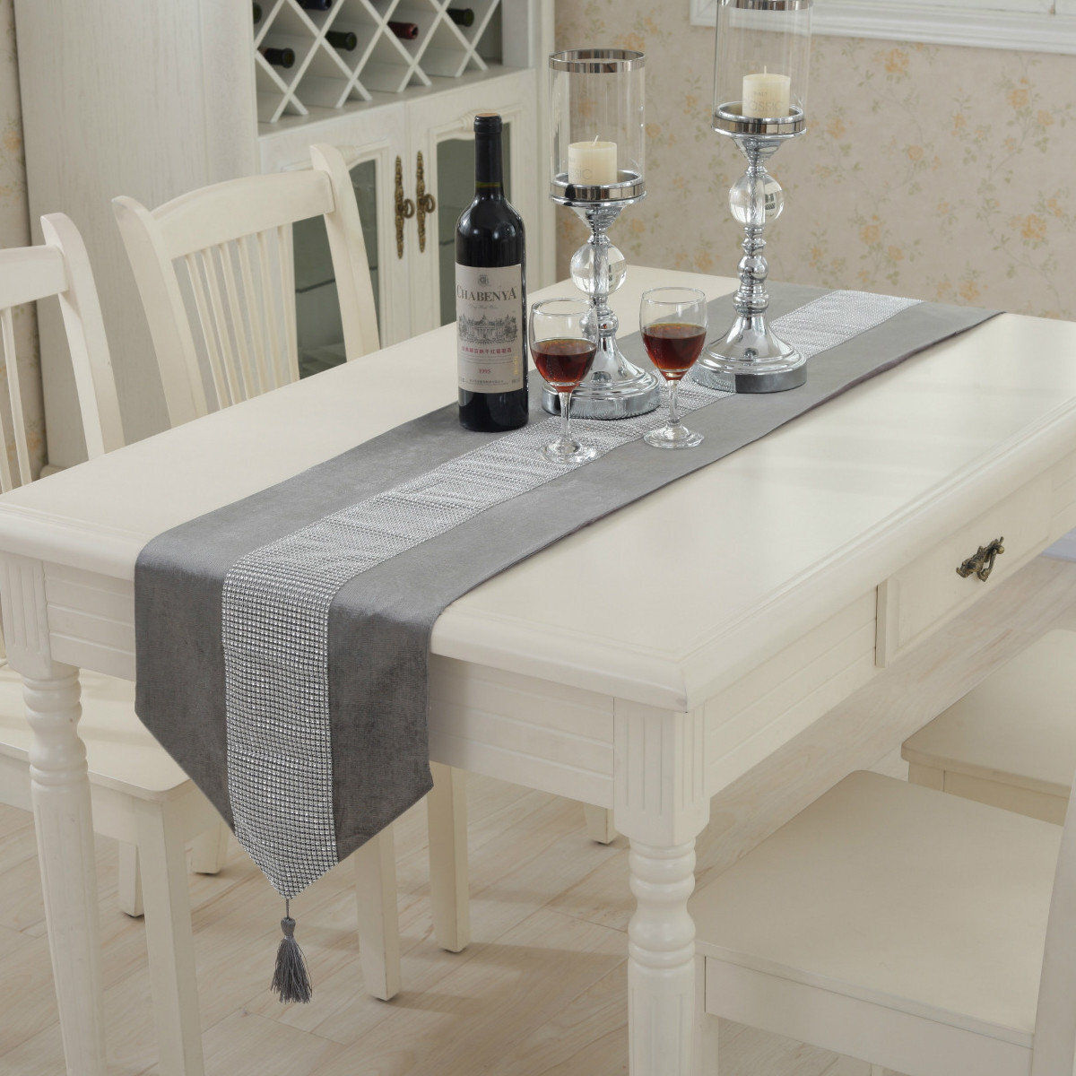 32x210cm Wedding Luxury Modern Diamond Table Runner Home Party Decoration