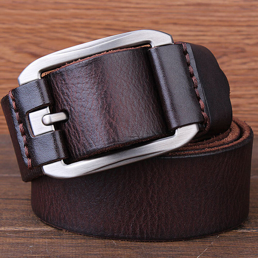 Genuine Leather Men’s Belt Casual Waistband Waist Strap Pin Retro Belt