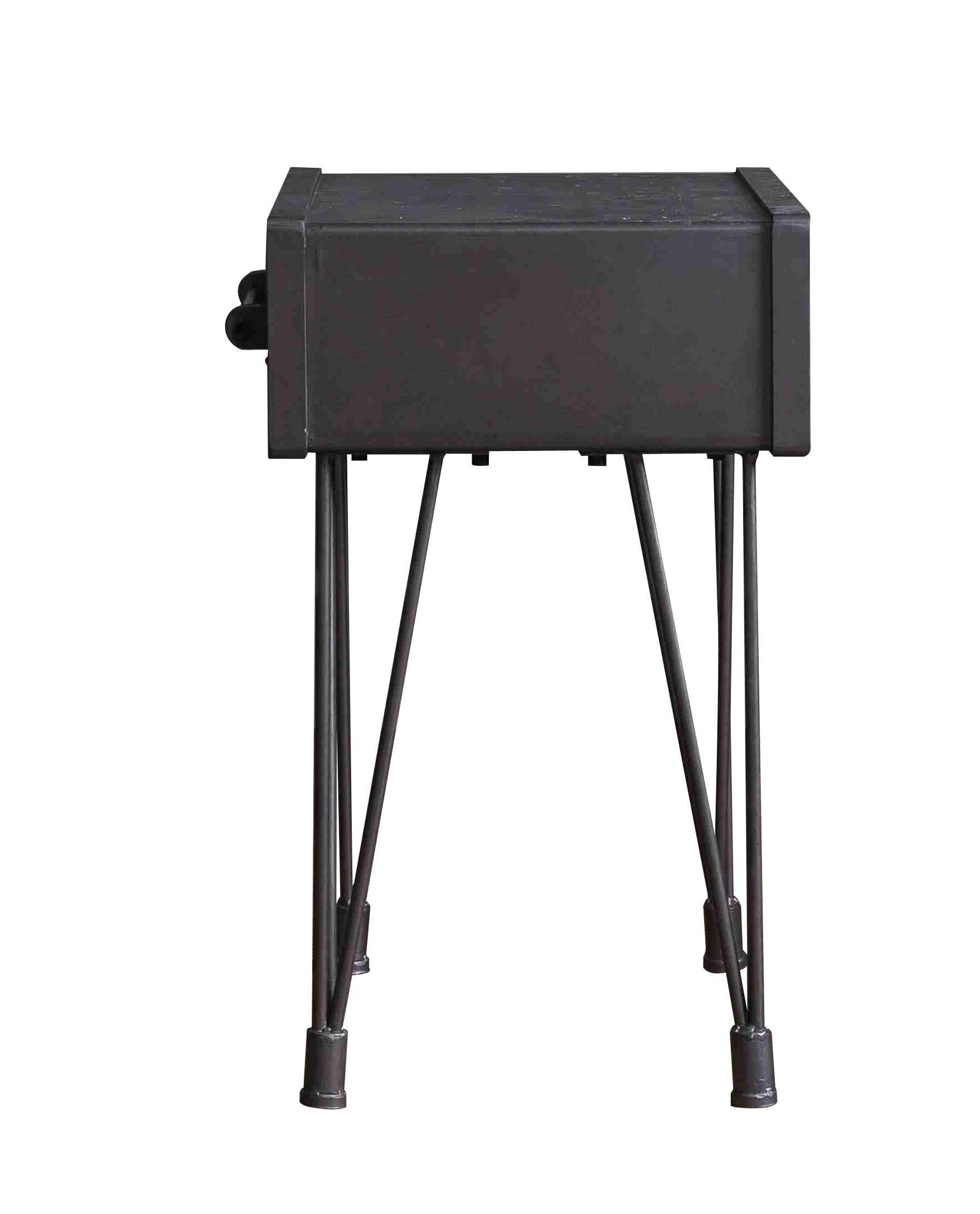 13.8″ x 18.5″ x 23.2″ Charcoal 1 Drawer Wooden End Table