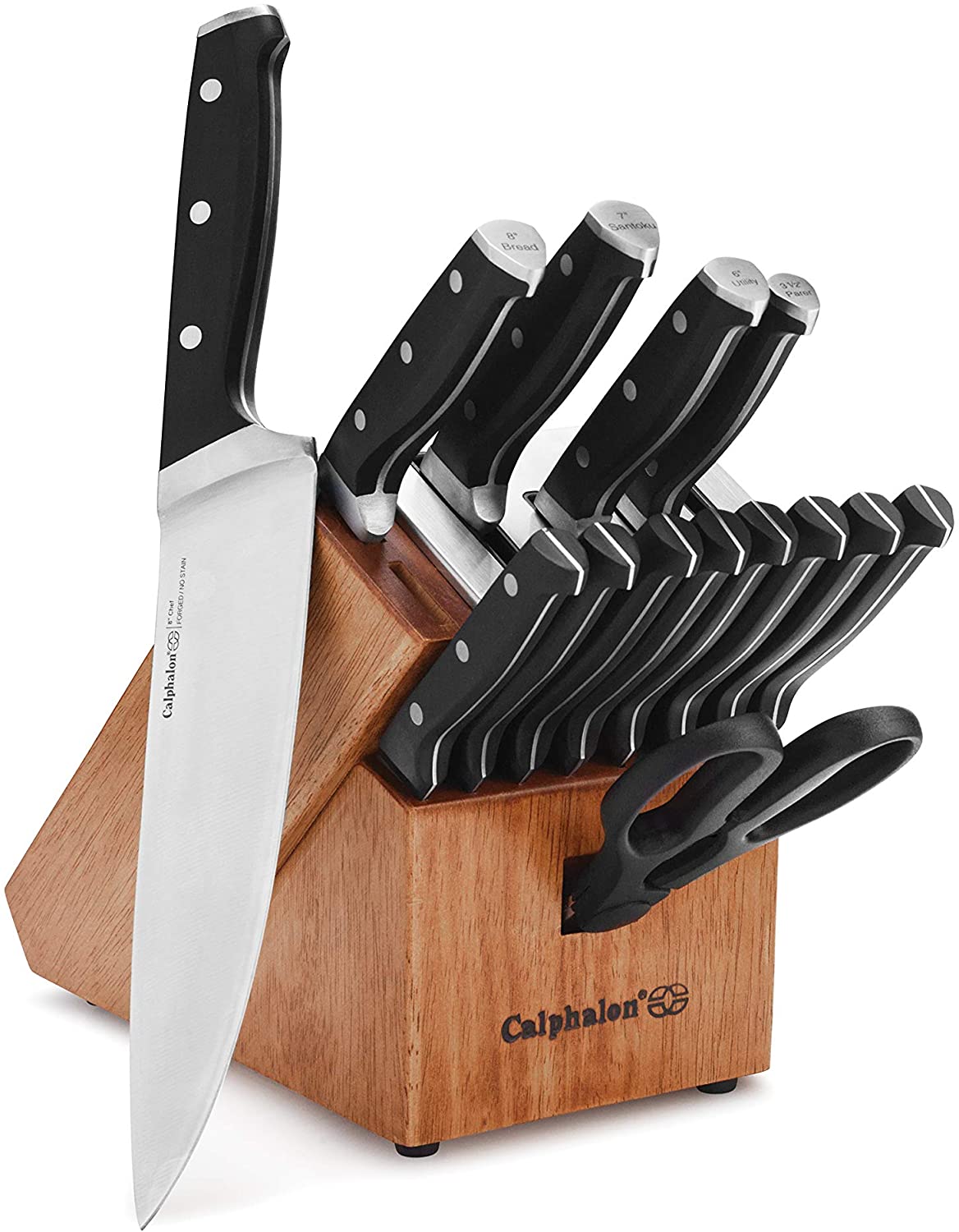 Calphalon Classic Self-Sharpening 15 Piece Cutlery Knife Block Set