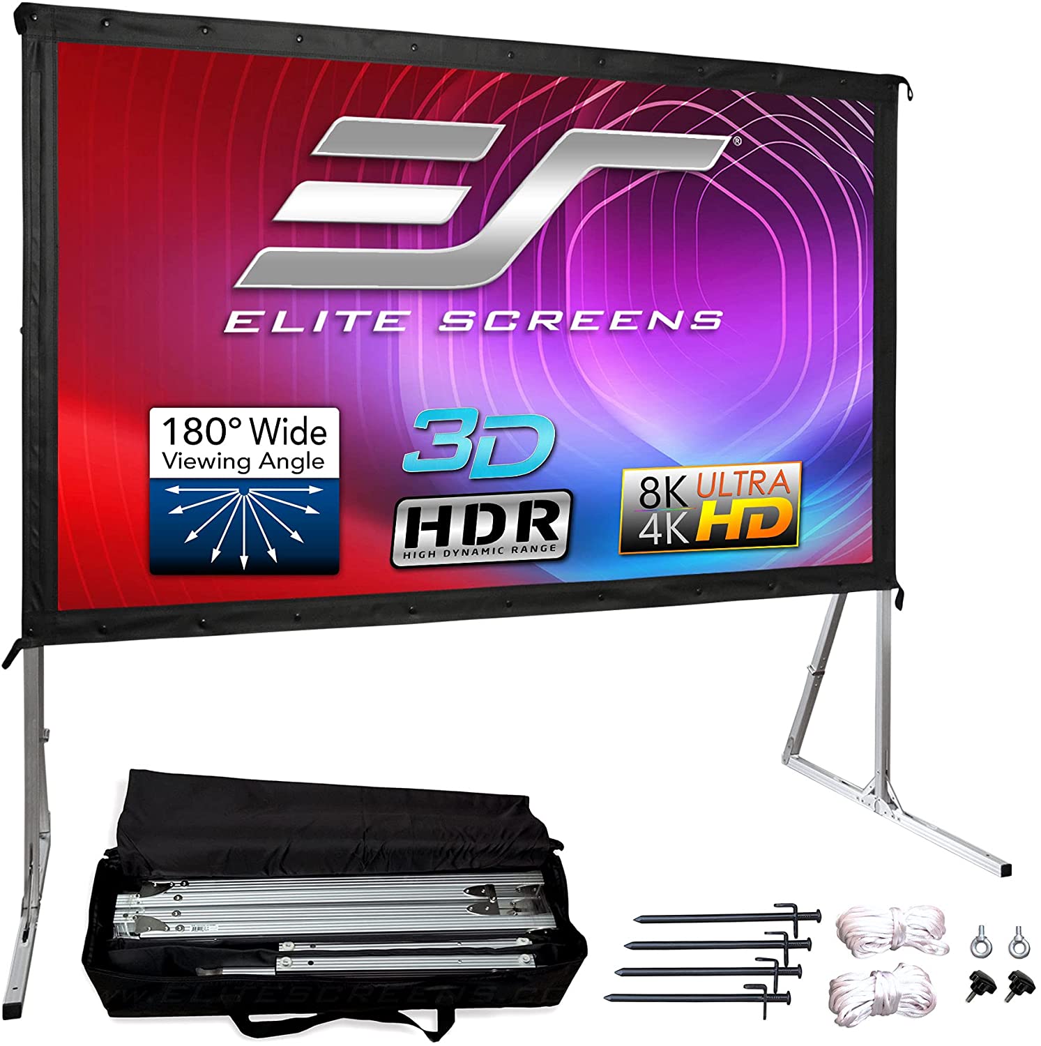 Elite Screens Yard Master 2, 120-inch Outdoor Indoor Projector Screen