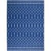 6′ x 9′ Navy Blue and Ivory Berber Pattern Area Rug
